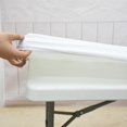 thumbnail image 4 of yeegool Vinyl Fitted Tablecloth with Flannel Backing 4 ft x 2 ft Waterproof Oil-Proof Stain-Resistant White Table Cover, 4 of 6
