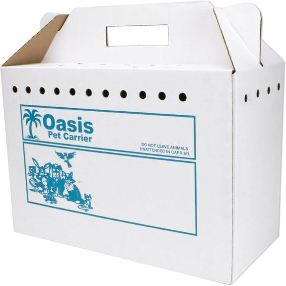 Oasis Disposable Cardboard Pet Cat Carrier, Small, 18"L (12 Pack)