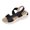 Black Sandals for Women, variant on Hopeusnice Sandals for Women Thick-Soled Heel Breathable Non-Slip Open Toe Trendy PU Materials Summer Shoes Soft Women's Sandals Slip-Resistant Walking Shoes Pink 38