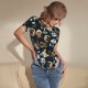 thumbnail image 3 of Balery Dogs Body de cuello redondo de manga corta para mujer Tops de manga corta Tops básicos-Medium, 3 of 7
