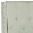 thumbnail image 6 of SAFAVIEH Winslet Modern Tufted Upholstered Bed Frame with Nail Heads, Queen, Light Grey, 6 of 7