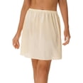 thumbnail image 1 of RUNQHUI Jupon Long en Satin pour Femme Demi-Jupon Jupe sous Robe Jupons Rallonge Demi-Jupons 45cm Champagne m, 1 of 7