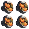 thumbnail image 2 of 4 Pcs Thanksgiving Pumpkin Knobs for Kitchen Cabinet Cupboard Dresser Bookcase Drawer Pulls Handles Round Home Decor, 2 of 8