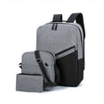 thumbnail image 3 of Ensemble de 3 Pcs Sac à Dos Élégant pour Homme Grande Capacité pour Affaires, Voyage et Ordinateur, 3 of 5