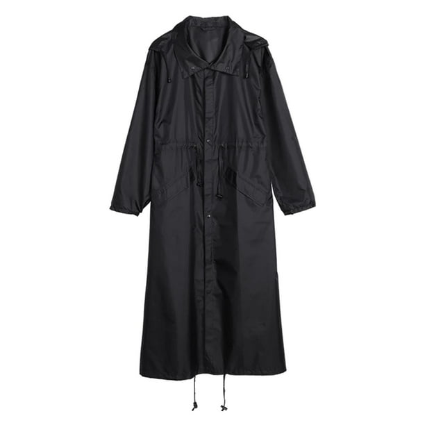 Chubasquero impermeable para mujer, chubasquero largo con capucha