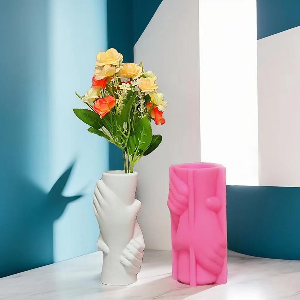 Osdhezcn Creative Vase Resin Mold Hand Holding Concrete Cement Gypsum Silicone Mold DIY Flower Arrangement Craft Home Decorations