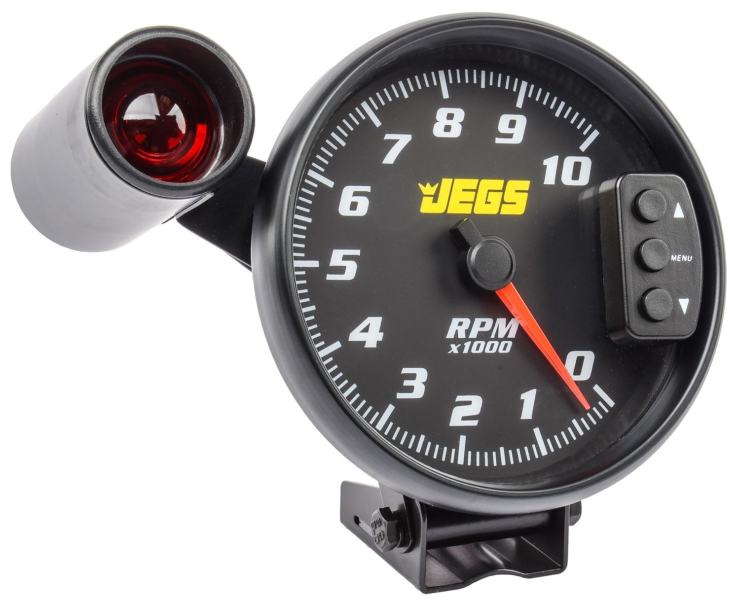 JEGS 41263 5" Tachometer Black Face with Black Bezel