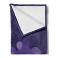thumbnail image 2 of Colorful Soft Flannel Fleece Throw Blanket, Night at Campsite Scene in the Forest Woodland Under Moon Sky, Cozy Plush for Indoor and Outdoor Use, 60" x 80", Dark Purple Lilac Violet, by Ambesonne, 2 of 5
