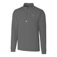 thumbnail image 2 of Men's Cutter & Buck Gray Oklahoma Sooners Big & Tall Traverse Stretch Quarter-Zip DryTec Top, 2 of 3