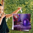 thumbnail image 6 of SKYSONIC 2 Pack Purple Christmas Candle Hand Towels, Bling Xmas Bauble Kitchen Towel Ultra Soft and Absorbent,Decorative Fingertip Face Towel for Bathroom Hotel, 28.3"x 14.4", 6 of 6