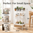 White 3 Tier Compact Metal Small Space Storage Shelving Unit - Walmart.com