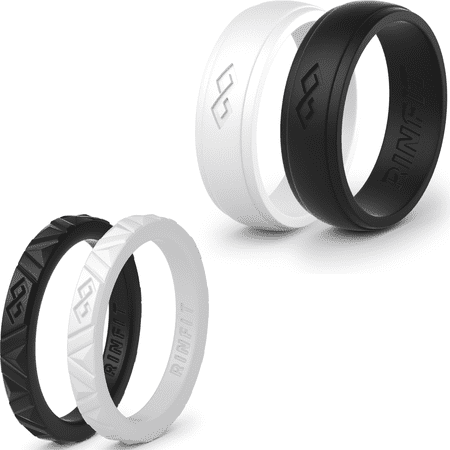 Rinfit - Silicone Wedding Rings / Wedding Bands/ Rubber- 4 ...