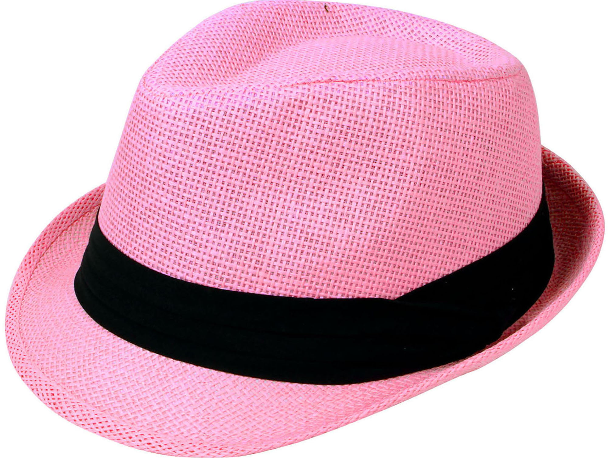 Simplicity Men/Women’s Short Brim Summer Straw Banded Fedora/Trilby Hat
