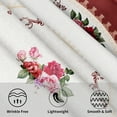 thumbnail image 3 of Vintage Floral Round Tablecloth 60 Inch Valentines Day Tablecloth Red White Elegant Rose Flower Table Cloth Mothers Day Farmhouse Washable Polyester Table Cover For Kitchen Dining Room Party Decor, 3 of 6