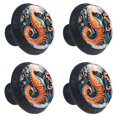 thumbnail image 2 of 4 Pcs Seahorse Knobs for Kitchen Cabinet Cupboard Dresser Bookcase Drawer Pulls Handles Round Home Decor, 2 of 8