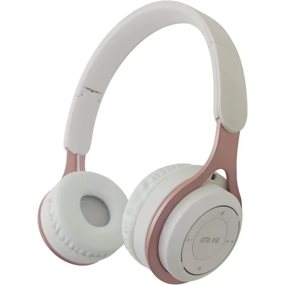 RHEA- Gabba Goods Wireless Bluetooth Headphones White/Gold Color