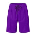 thumbnail image 5 of Men Outfits 2 Piece Stylish Lightweight Cool T-Shirt and Shorts Stretch Classic Slim Fit Sports Track Suits Beach Summer Clothing Purple Size Purple, 5 of 6