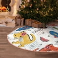 thumbnail image 6 of Daiia Dinosaur Drawing Merry Christmas Tree Skirt , Xmas Large Lace-up Tree Skirt, Santa Snowflakes Rustic Home Decorations New Year Party Farmhouse Decor-48", 6 of 7