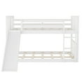 thumbnail image 3 of Harper & Bright Designs Twin Over Twin Bunk Bed with Convertible Slide and Ladder, Solid Wood Low Bunk Bed Frame, 3 of 10