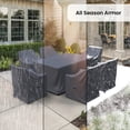 thumbnail image 2 of Covers & all Alyah 6-Person Rectangular Outdoor Dining Set Covers, Water-Repellent UV-Resistant Polyester with Sturdy Tie-Downs, 2 of 6