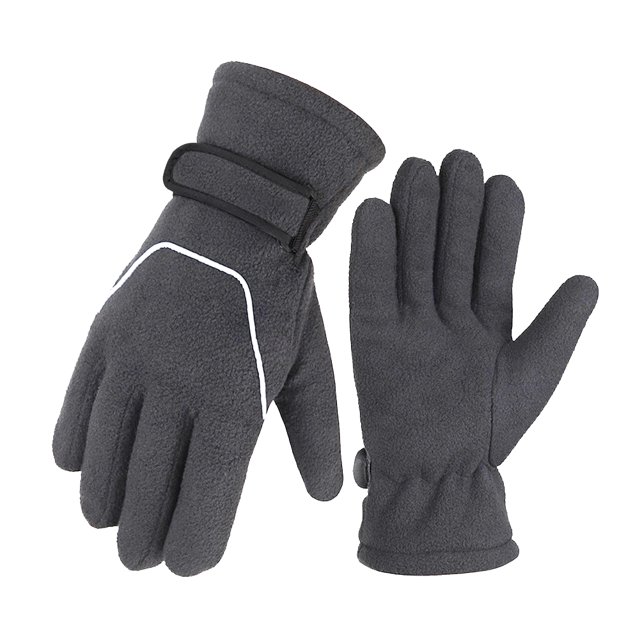 Guantes de lana para ciclismo para hombre, guantes deportivos para montar a prueba de viento, cálidos guantes de esquí (gris) Likrtyny Para estrenar