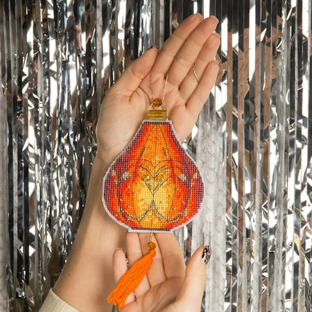 UPC: 4823069638863 | Christmas tree toy cross-stitch kit T-22C Set of pictures Colorful lanterns