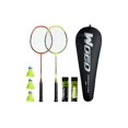 thumbnail image 1 of WOED BATENS -Juego de bádminton para 2 jugadores Raquetas de bádminton de fibra de carbono Raqueta de bádminton para patios traseros Gimnasio con 3 volantes 2 cintas de agarre y 1 bolsa de bádminton A, 1 of 1