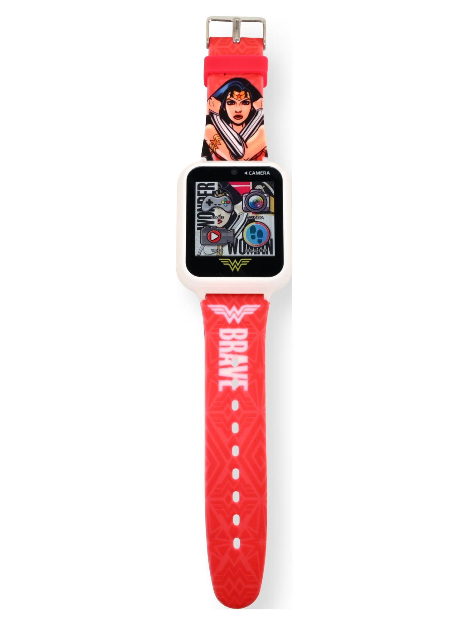 DC Comics Wonder Woman iTime Unisex Child Interactive Smartwatch 40mm in Pink (WOW4195)