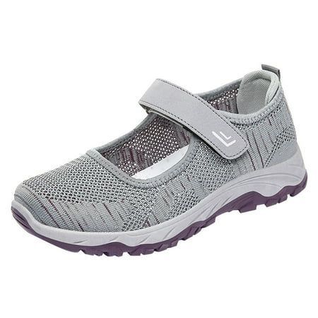 

Ediodpoh Womens on Shoes Work Non Sneakers Walking Shoes Sneakers for Women Grey 7