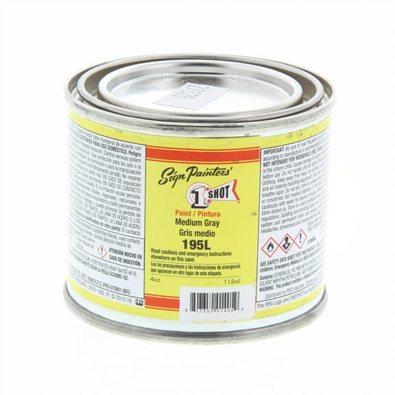 1 Shot Lettering Enamel, 4 oz., Medium Gray