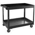 thumbnail image 1 of Hirsh Industries LLC Hirsh RTA 2-Shelf Modern Metal Utility Cart in Black, 1 of 9