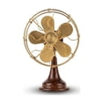 thumbnail image 1 of BotaniNest Decorative Desktop Fan Ornament — Modern Mini Fan Desk Ornament For Home Unique Desktop Figurine With Quiet Design For Desktop Display, 1 of 2