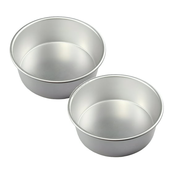 ACDANC Round Cake Pan,Non-Stick Cake Tray,Aluminum Chiffon Cake 5inch Round Solid Base Cakemold Round Stainless Steel Small Cake Rings,Mousse and Pastry Mini Baking Ring Mold