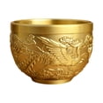 thumbnail image 4 of Cuenco de latón Feng Shui para beber, adornos de colección de buena , regalos, taza de té Folk Cornucopia para escritorio, dormitorio, estudio y, 4 of 9