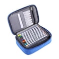thumbnail image 4 of Estuche organizador multifunción de 72 ranuras con cremallera para almacenamiento de gran capacidad Estuche para lápices plegable azul, 4 of 8