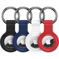 thumbnail image 1 of Compatible with AirTag Case Keychain Air Tag Holder Silicone AirTags Key Ring Cases Tags Chain Apple GPS Item Finders Accessories 4 Pack, 1 of 13
