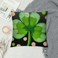 thumbnail image 2 of Nawypu  St Patricks Day Pillow Covers 18x18 Polka Dot Green Shamrock Lucky Clover Print Decorative Throw Pillows Spring Rustic Farmhouse Cushion Case Decor for Couch Sofa Bed, 2 of 5