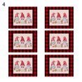 thumbnail image 2 of Christmas Holiday Placemats Set of 6, Santa Clause Reindeer Vintage Style Snowflake Heat-Resistant Washable Table Place Mats for Kitchen Dining Table Decoration, 2 of 8