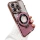 thumbnail image 1 of Funda para teléfono con purpurina brillante compatible con iPhone 15 Pro Max, protector de lente de cámara con soporte, funda suave con diamantes de imitación brillantes, 1 of 6