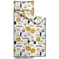 thumbnail image 2 of Basketball and Star White Pattern Teens Toddler Nap Mat with Pillow, Sleeping Mat Bag for Preschool Daycare 59"x22", 2 of 6