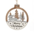 thumbnail image 2 of Xihbxyly Dia Del Primer Ministro 2 Colgantes Decorados En Madera para Navidad, Pequeños Colgantes para Árbol de Navidad, 2 of 4
