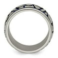 thumbnail image 2 of Edward Mirell Titanium Blue Anodized Brushed 10mm Band, 2 of 8