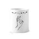 thumbnail image 1 of Ok gesto dibujo Patron Taza de cepillo de dientes, 1 of 3