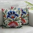thumbnail image 3 of COMIO Akasia Gobelin Belgian Tapestry Machine Woven Pillow Covers 2-Pieces, 17x17 Inches Woven Cushion Cases for Home Decor with Elegant Design and Comfort (Turkish Tulip Tile), 3 of 5