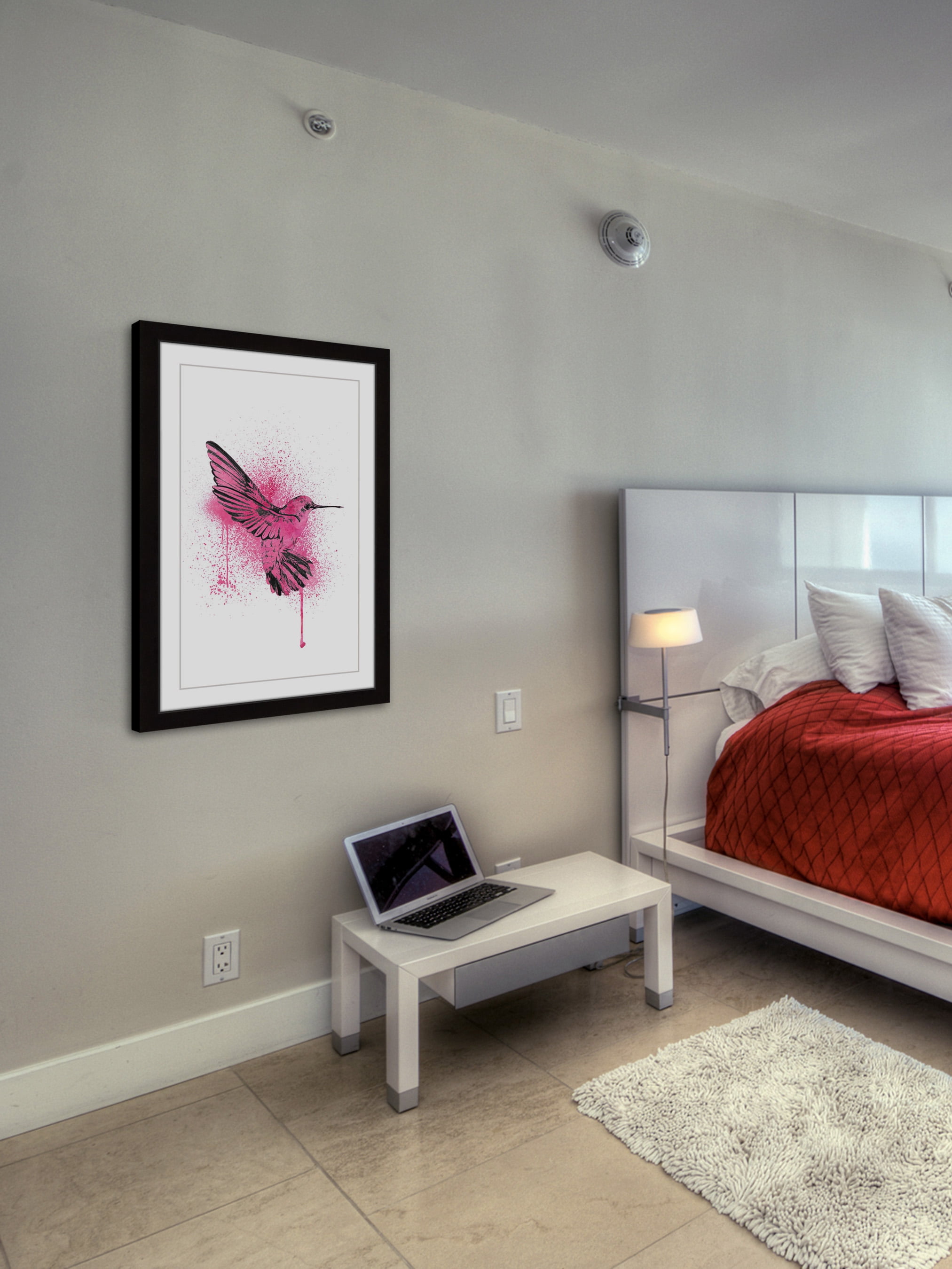 "Hummingbird Pink" Framed Painting Print