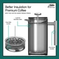 Coffee Gator 34oz French Press Coffee Maker, Thermal Insulated