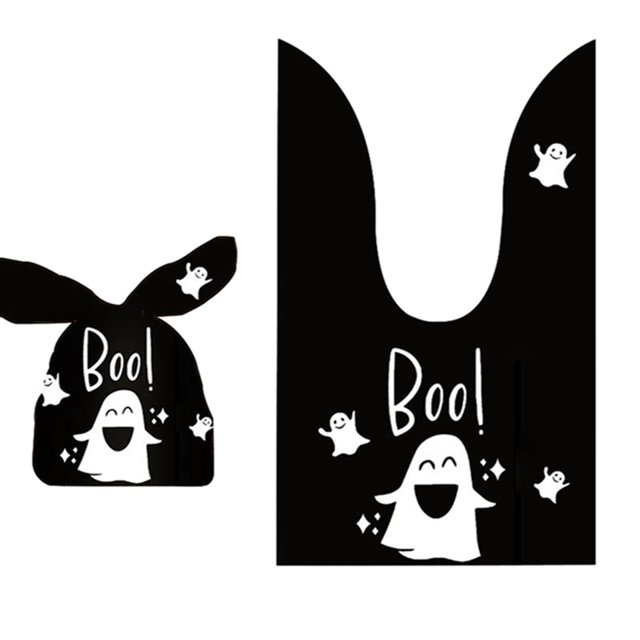xiaxaixu 50 Pieces Halloween Rabbit Ear Snack Bag Halloween Rabbit Ear Candy Gift Bags Rabbit Goody Bags Halloween Bags Party Supplies