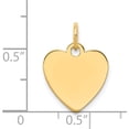 thumbnail image 2 of 14K Yellow Gold Plain .011 Gauge Engravable Heart Disc Charm (18 X 14) Made In United States xm195/11, 2 of 5