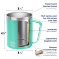 thumbnail image 3 of Taza de café WETOWETO de acero inoxidable con aislamiento al vacío de 400 ml, 3 of 6