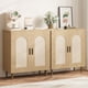 thumbnail image 1 of Qinaqin Ample Almacenamiento Rattan Entryway Sideboard Gabinete – Ajustable Shelves & Robusto Madera Legs Spacious cm de Alturaallway Living Sala Kitchen Console Moderno Accent Furniture Blanco, 1 of 8